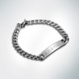 Bracelet Acier inoxydable + Gravure Prénom