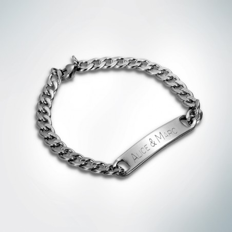 Bracelet Acier inoxydable + Gravure Prénom