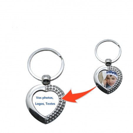 Porte clé personnalisé coeur