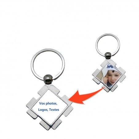 Porte clé carré personnalisé carré